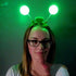 LED Flashing  Head Boppers - Green Ball