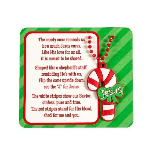Faith Candy Cane Jesus Necklaces With Card