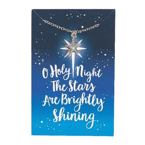O Holy Night Star Necklaces with Card