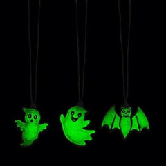 Glow-in-the-Dark Halloween Characters Necklaces
