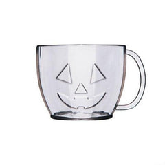 Clear Jack-O-Lantern Plastic Mugs