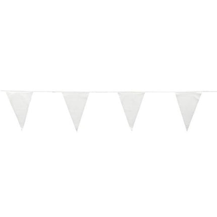 White Plastic Pennant Banner