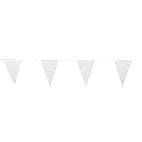 White Plastic Pennant Banner