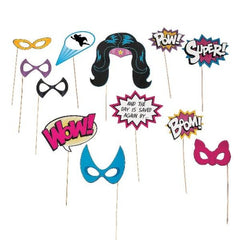 Superhero Girl Photo Stick Props