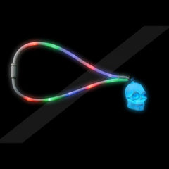 LED Skull Head Flashing Lanyard