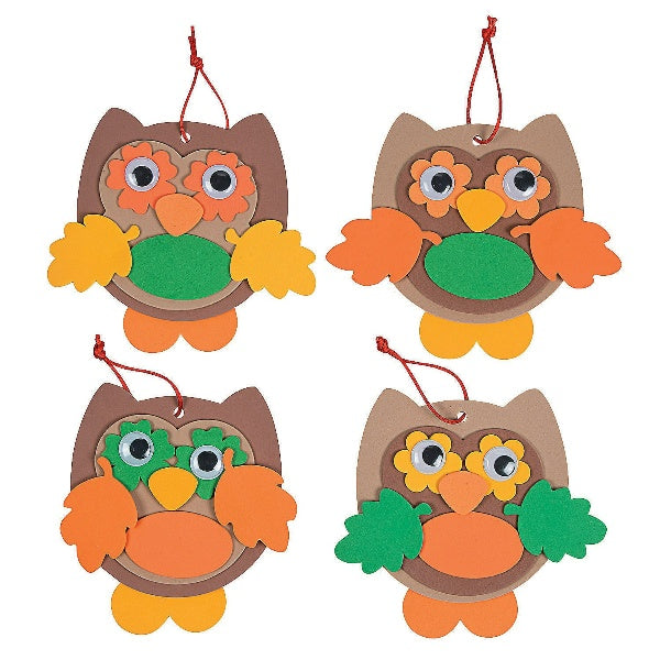 Fall Color Owl Ornament Craft Kit