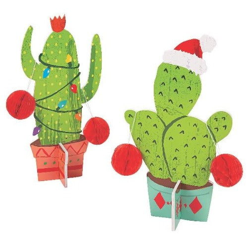 Cactus Christmas Centerpieces