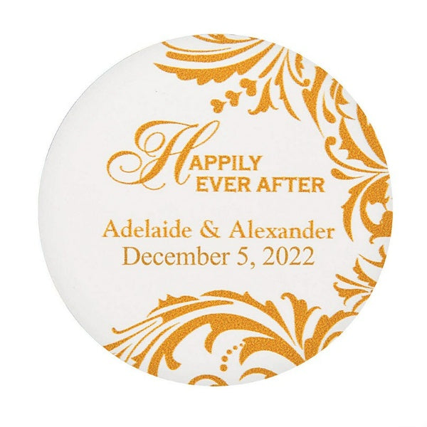 Personalized Fairy Tale Wedding Favor Stickers