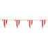 Plastic Red & White Pennant Banner - 100 Feet