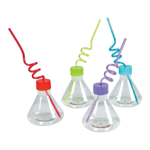 8 Oz Science Party Cups with Straw