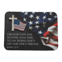 Religious Memorial Day Flag Pins With Card