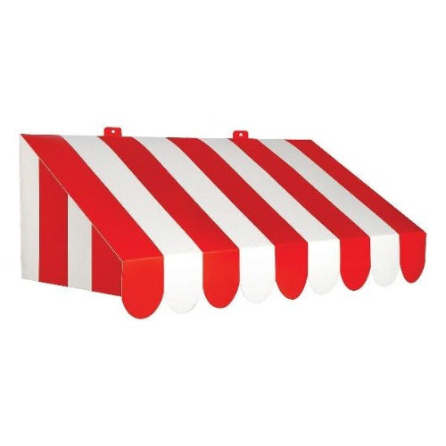 3D Red & White Circus Awning