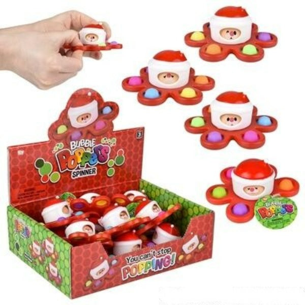 Santa Bubble Popper Spinner