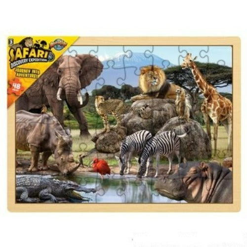 15.75" X 11.75" 48 Pc Safari Puzzle