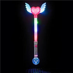 18 Inch Light Up Angel Heart Wand