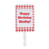 Personalized Gingham Plaid Hand Fans