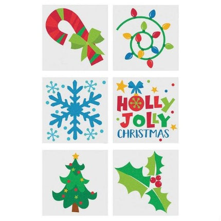 Christmas Glitter Temporary Tattoos