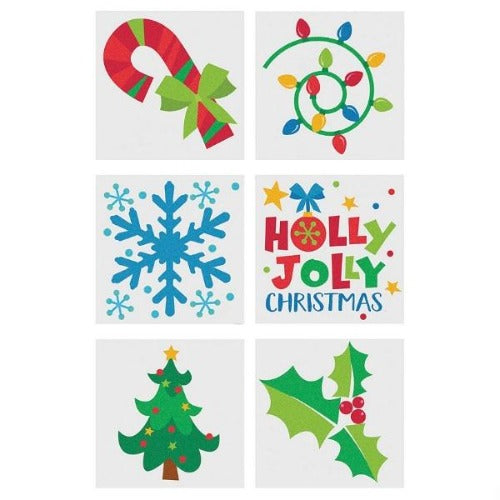 Christmas Glitter Temporary Tattoos