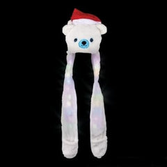 Light-Up Christmas Long Paw Hat