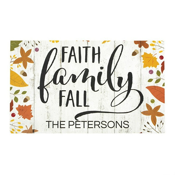 Personalized Faith Fall Door Mat