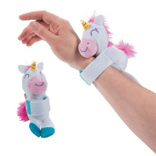 Hugging Stuffed Unicorn Slap Bracelets