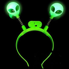 LED Light Up Flashing Head Boppers Alien Heads