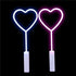 18" Neon Style Light Up Heart Wand - Pack of 2 Wands | PartyGlowz