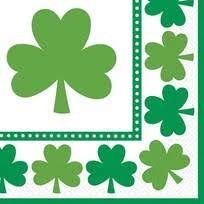 St. Pat's Shamrocks Beverage Napkins