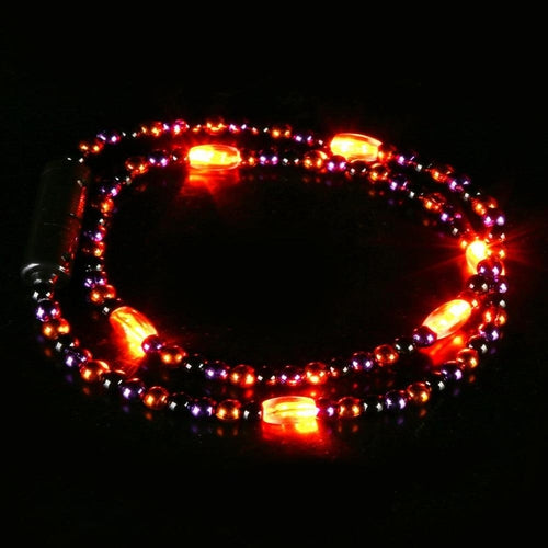 LED 34 Inch Halloween Bead Necklace | PartyGlowz
