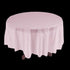 Light Pink Round Plastic Tablecloth