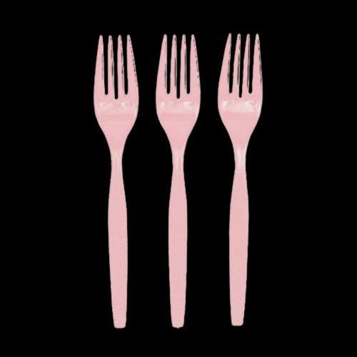 Light Pink Color Plastic Forks