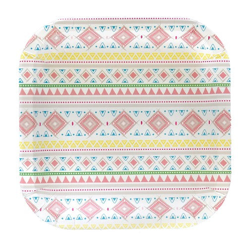 Pink Tribal Party Dinner Plates