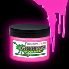 Glominex Glow Paint 8 oz Jar Pink