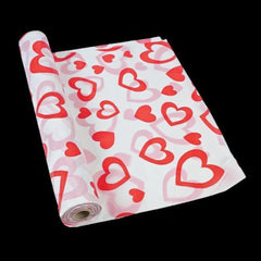 Valentine Plastic Tablecloth Roll - 100 Feet