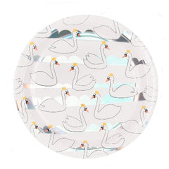 Iridescent Swan Party Dinner Plates