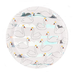 Iridescent Swan Party Dinner Plates