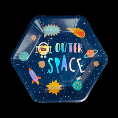 Iridescent Out of This World Paper Dinner Plates