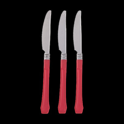 Red Premium Plastic Knives