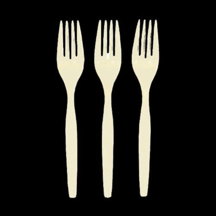 Ivory Color Plastic Forks