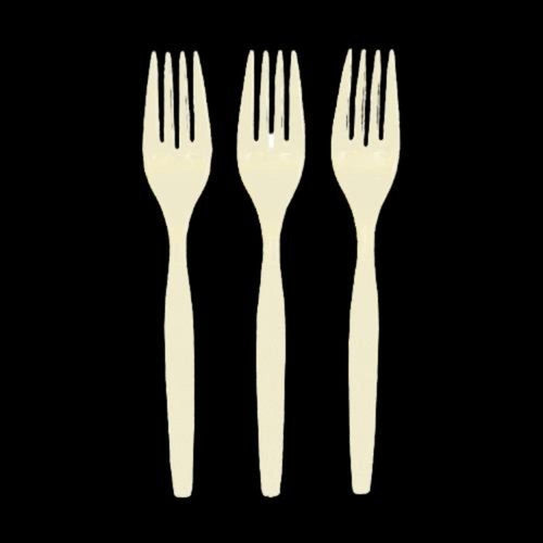 Ivory Color Plastic Forks