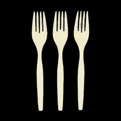 Ivory Color Plastic Forks