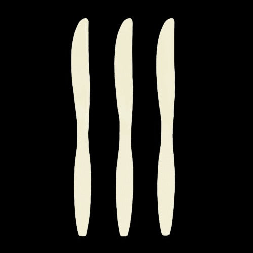 Ivory Color Plastic Knives