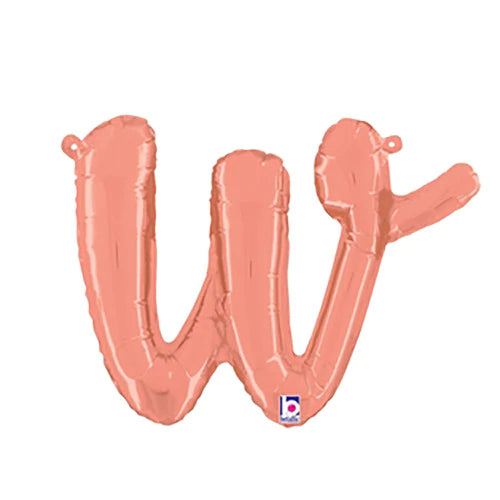 14  Script Letter W Rose Gold (Air-Fill Only)