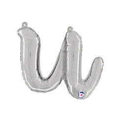 14  Script Letter  U  Silver (Air-Fill Only)