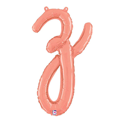 24  Script Letter Z Rose Gold (Air-Fill Only)