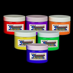 Glominex Blacklight UV Reactive Paint 2 oz Jars Assorted