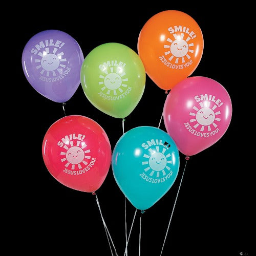 Smile Jesus Loves You 11 Latex Balloons