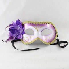 Purple Venetian Flower Face Mask