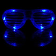 LED Light Up Blue Hip Hop Shutter Shades Sunglasses
