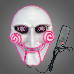 Spooky EL Wire Light Up Jigsaw Mask